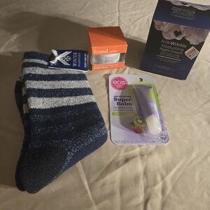 Striped Blue and White Men's Socks